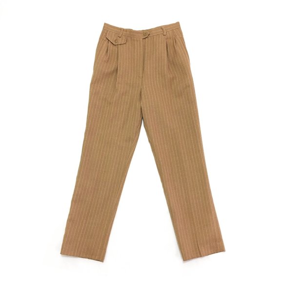 Ralph Lauren Pants - Ralph Lauren 100% wool honey brown high waisted trouser pants